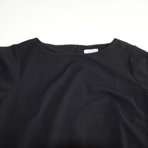 Calvin Klein Women's Shift Dress Size 18W 3/4 Sleeves Black White Bell Sleeves - Picture 3 of 7
